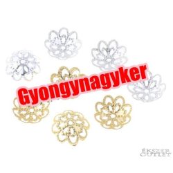   20db gyöngykupak. Fém gyöngy. 12x3mm.    Arany, vagy ezüst színben. Leárazva!