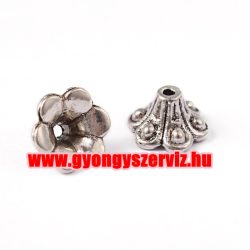 20db gyöngykupak. 10x6mm. Antik ezüst szín.